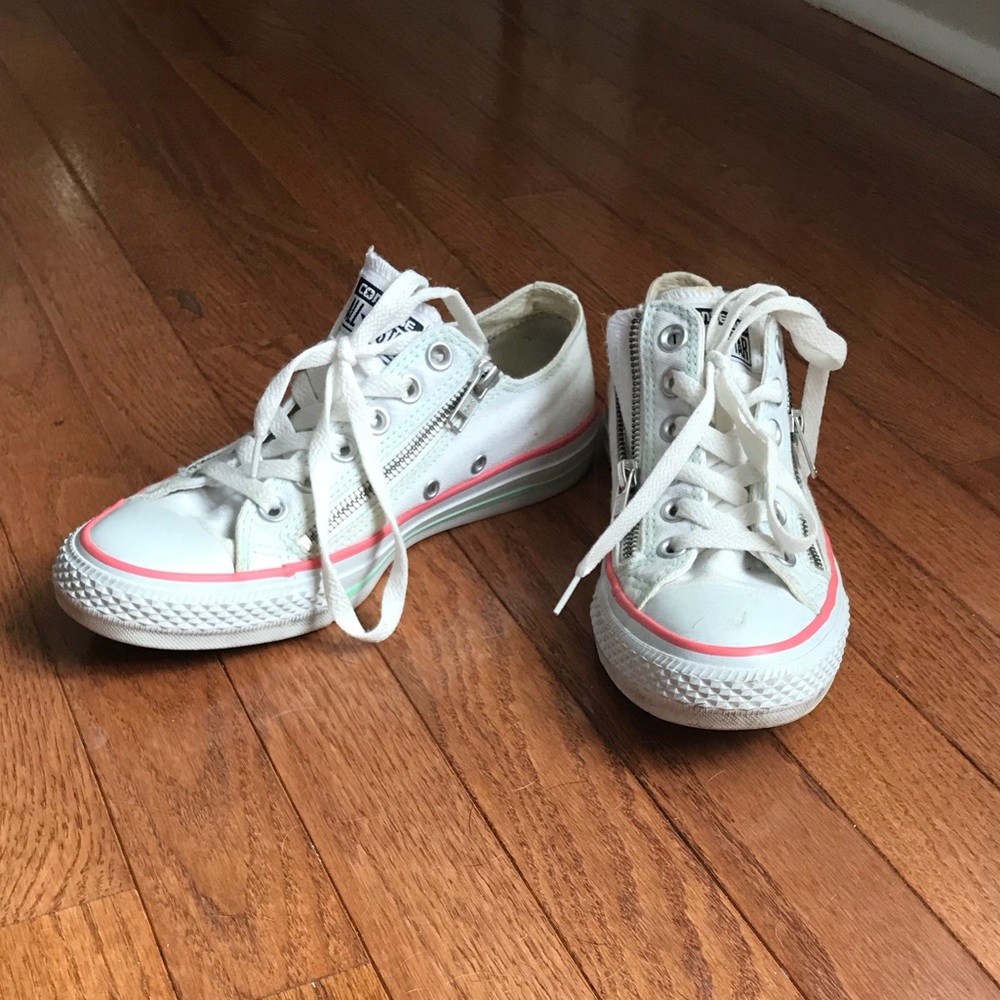 Limited Edition white side zip Converse